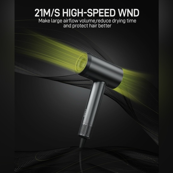 High Speed Hair Dryer 110000 RPM Negative Ionic Mini Travel Blow Dryer - Picture 2 of 3